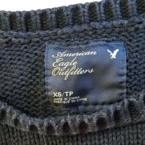 VTG American Eagle XS 100% Cotton Fisherman Chunky Knit Sweater 2011 - Picture 3 of 7